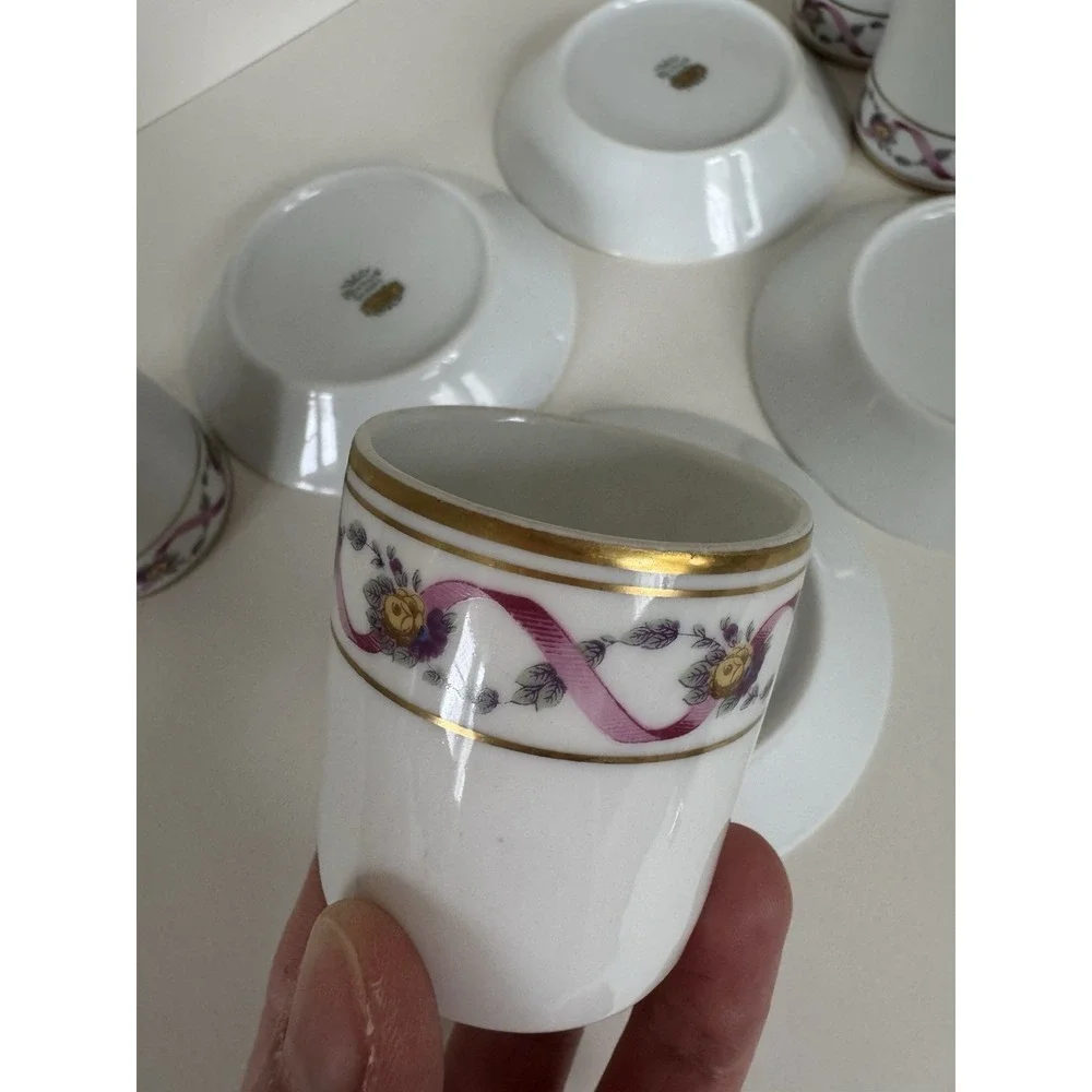 Richard Ginori - Impero Manifattura Di Doccia Italy Cup and Saucer Coffee 4x Set